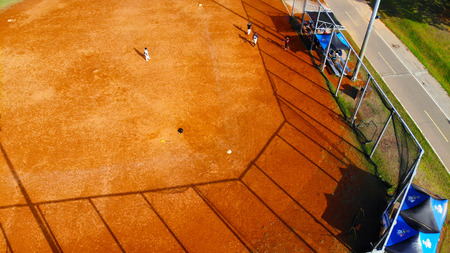 Aerial Photo of Riverside Park Baseball Stadium, Taipei, Taiwanのeditorial素材
