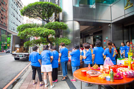 (2017 09 01 New Taipei City, Taiwan) Chinese traditional religious practices, Zhongyuan Purdue,...