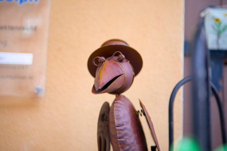 Goods sold in shops in the fairytale town of Rothenburg, Germanyの写真素材