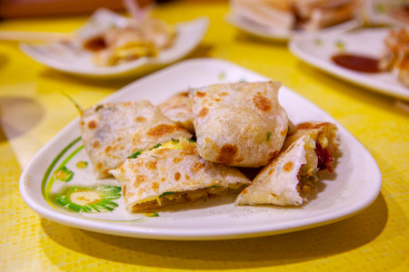 Taiwanese love and delicious breakfast, bacon omelette