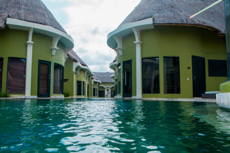 Bali, Indonesia resort, beautiful architectureのeditorial素材