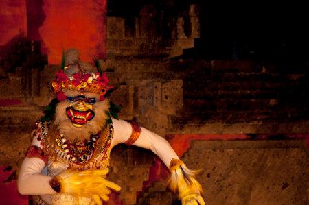 Traditional dance of beauty and art in Bali, Indonesiaのeditorial素材