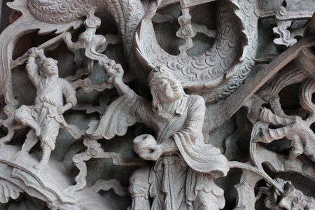 China Temple myth Stone Carvingの写真素材