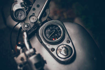 Closeup of motorcycleの写真素材