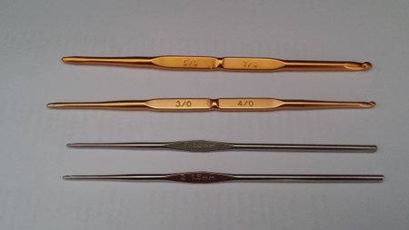 Gray & Golden crochetの写真素材