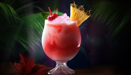 Enjoy the Perfect Summer Chill with a Frose Tropical Drink, Product Photo Mockup, Illustartion, HD Photorealistic - Generative AIの素材