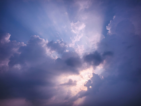 Blue sky with a sunlight