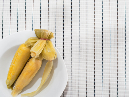 Boiled corn.の写真素材