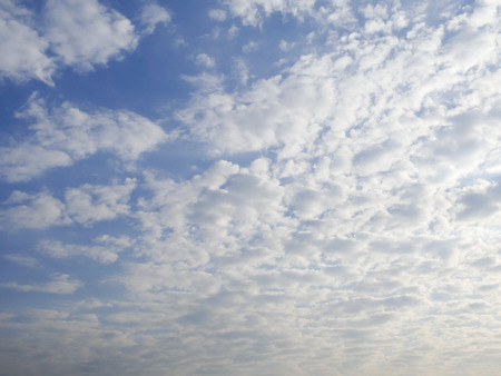 Blue sky with cloud in an early morningの写真素材