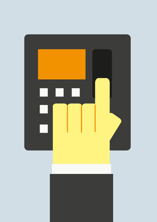 finger scannerのイラスト素材