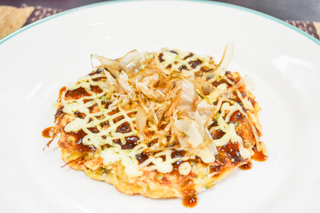 Japanese pizza (Okonomiyaki)の写真素材