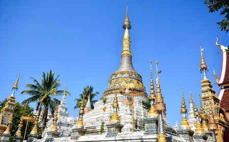 Ancient pagoda with elaborate decoration