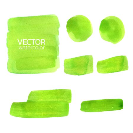 Watercolor Brush Stroke, Set of watercolor Vector Brush Stroke for Design,Deep Green Watercolor Vector, Hand drawn Watercolor Vector Brush Strokeのイラスト素材