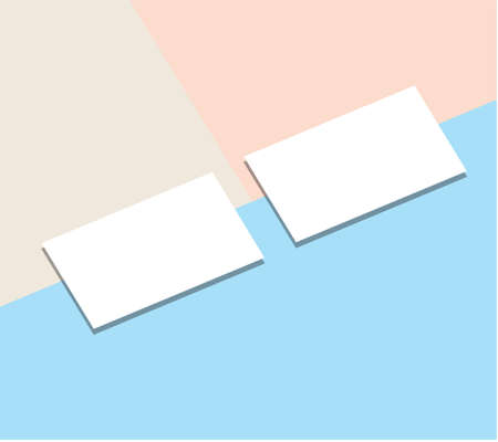 Business Card 3D Lay out Mock-Up for designのイラスト素材