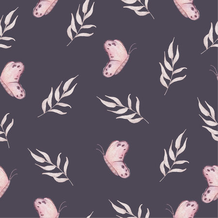 Seamless pattern hand paint watercolor collectionの写真素材