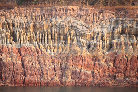 Erosion due to water erosion.の写真素材