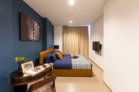 NAKHORNRATCHASIMA  THAILAND OCT 11: Luxury Interior living room with kitchen zone and restaurant set atthe valley khaoyai condominium on october 11,2015のeditorial素材