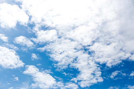 Blue sky with white clouds in a sunny  day