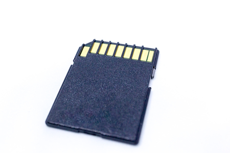 SD Card on White backgroundの写真素材