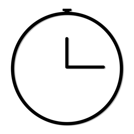 Clock icon on a white background. Vector illustration. Eps 10.