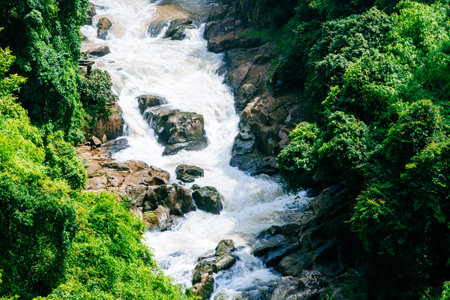 Mae Ya waterfall at Chiangrai province, Thailand.の写真素材