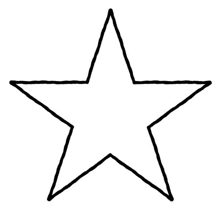 Star icon. Hand drawn illustration of star icon for web design.の写真素材