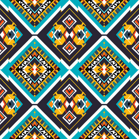 Ethnic boho ornament. Seamless pattern. Tribal motif. Vector illustration for web design or print.の写真素材