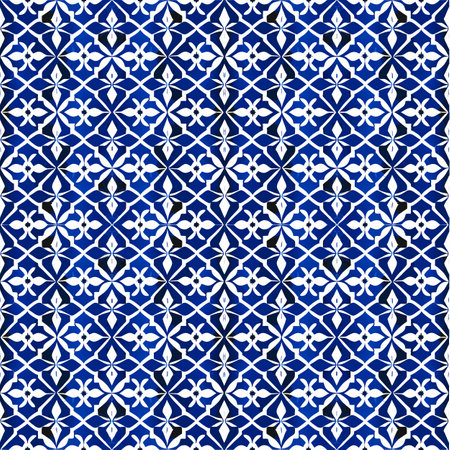 Azulejos portuguese azulejo ceramic. Vector seamless pattern.