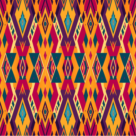 Seamless geometric pattern. Tribal ethnic vector texture. Aztec style.の素材