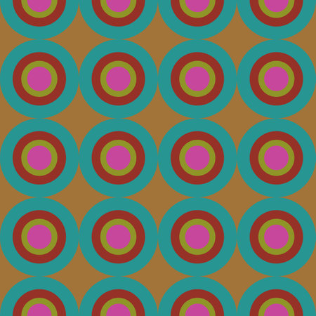 Seamless pattern with circles in retro style. Vector illustration.の写真素材