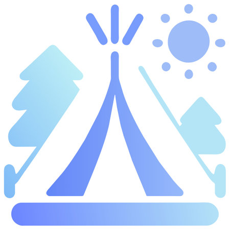 Tent icon on white background. Vector illustration. Eps 10.の写真素材