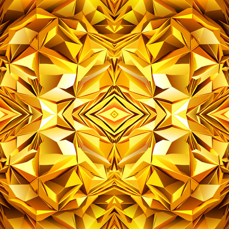 Gold abstract geometric background.の素材