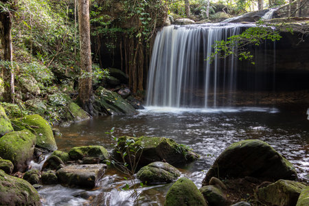 Waterfall in deep forest at Phu Soi Dao National Park, Thailand