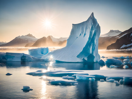 Icebergs in Glacier Lagoon, Iceland, Europe. Beauty world.の素材
