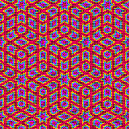 Seamless geometric pattern of rhombuses. Vector illustration.