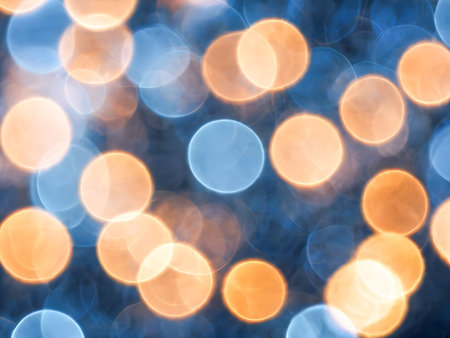 Abstract circular bokeh background of Christmaslight. Soft focus.の素材