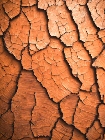 Cracked wood texture background. Brown cracked wood texture background. Cracked wooden background.の素材