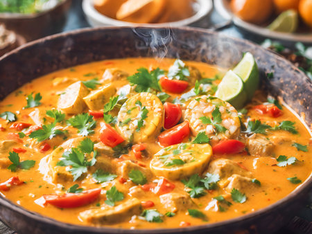 Chicken tikka masala in curry sauce. Indian cuisine.の素材