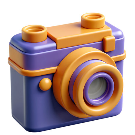 Retro camera isolated on white background. Vintage camera.の素材