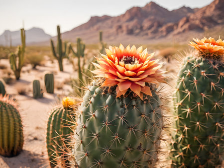 Cactuses in the  Desertの素材
