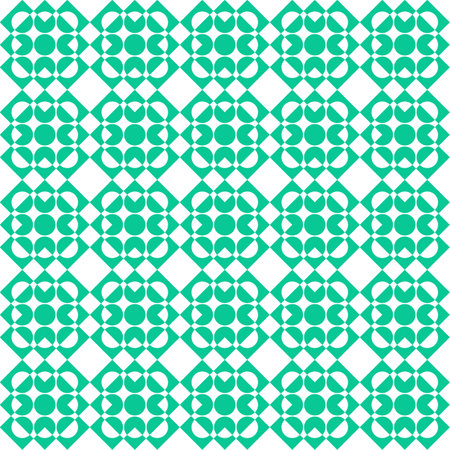 Seamless geometric pattern with circles and squares. Vector illustration.のイラスト素材