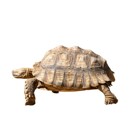 Tortoise isolated on white background  Front view.の写真素材