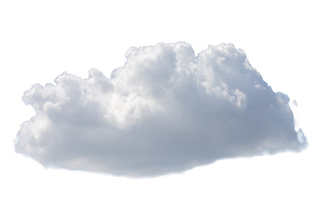 Clouds isolated on white background. Clipping path included in file.の写真素材