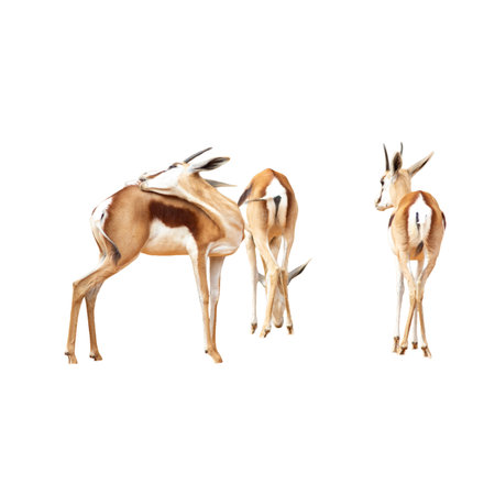 Watercolor illustration of a gazelle isolated on white background.の写真素材