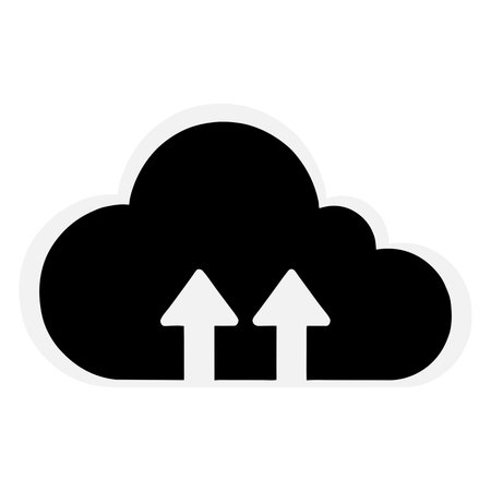 Cloud computing icon. Flat color design. Vector illustration.のイラスト素材