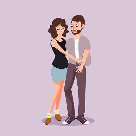 Couple Man and womanのイラスト素材