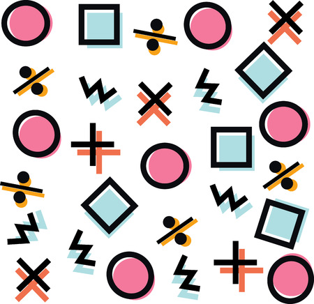 Memphis style backgroundのイラスト素材