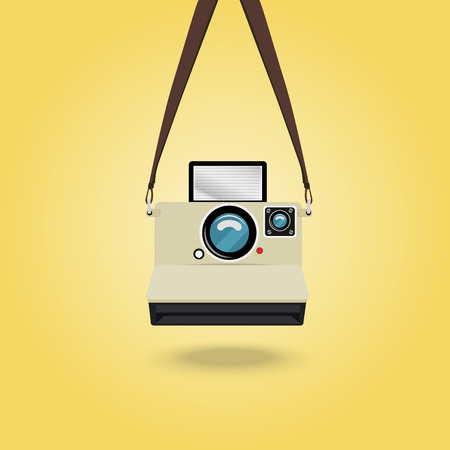 hanging Instant Cameraのイラスト素材