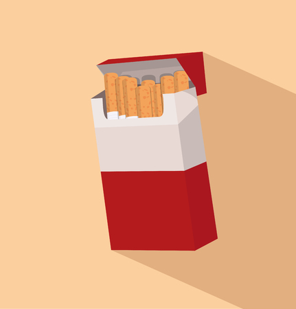 A cigarettes in pack illustration.のイラスト素材