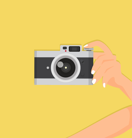 Hands Holding  Cameraのイラスト素材